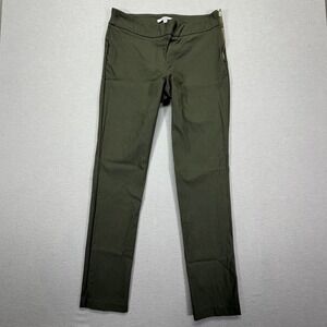 Papaya Womens Trousers Slim Fit Olive Green Side Zip Size L